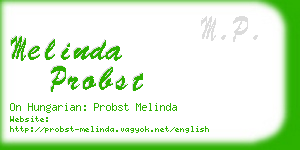 melinda probst business card